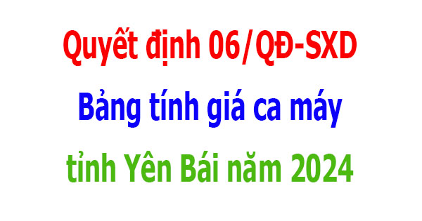 Bảng giá ca máy tỉnh Yên Bái năm 2024