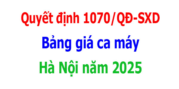 Bảng giá ca máy Hà Nội năm 2025