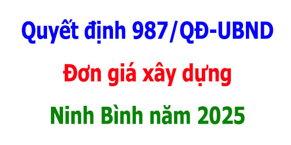 Đơn giá xây dựng tỉnh Ninh Bình năm 2025