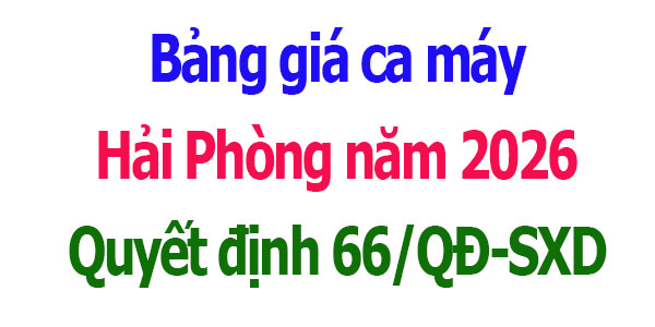 Bảng giá ca máy Hải Phòng năm 2026